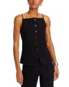 Staud Una Sleeveless Button Down Top In Black