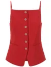 Staud Una Top In Red