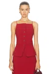 Staud Una Top In Rouge