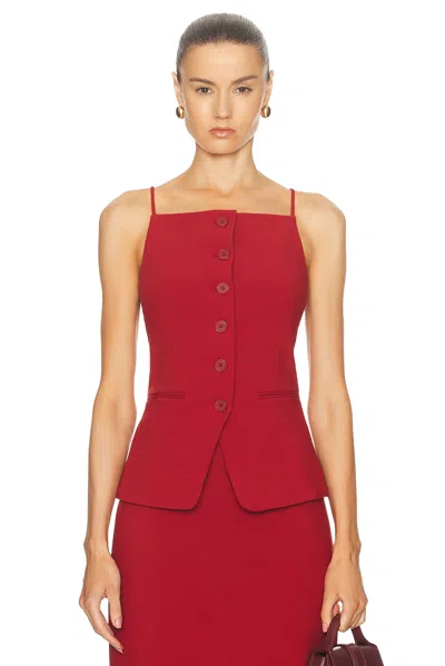 Staud Una Top In Rouge