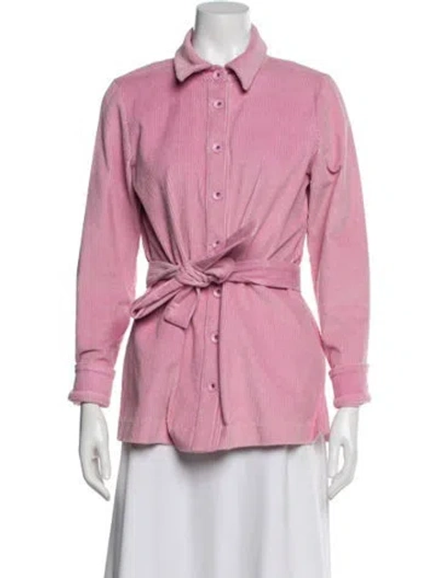 Pre-owned Staud Utility Jacket In Pink