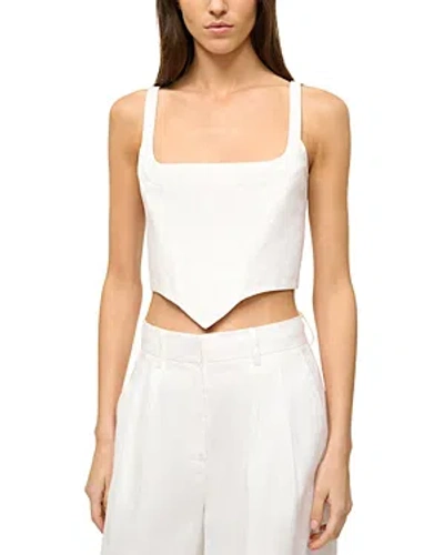 Staud Vaga Corset Top In White