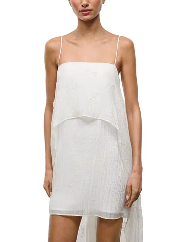 Staud Valencia Mini Dress In White