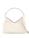 Staud Valerie Leather Shoulder Bag In White
