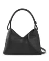 Staud Valerie Leather Shoulder Bag In Black