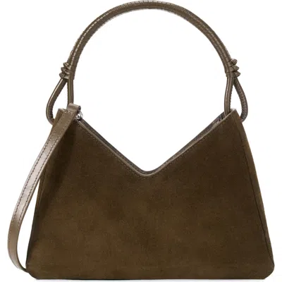 Staud Valerie Suede Shoulder Bag In Brown
