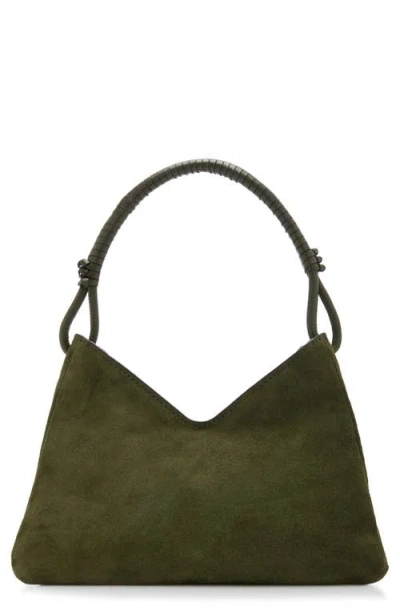 Staud Valerie Suede Shoulder Bag In Green