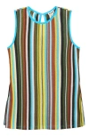 Staud Valley Stripe Open Stitch Knit Top In Multi