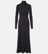 Staud Vanya Modal-blend Jersey Turtleneck Maxi Dress In Black