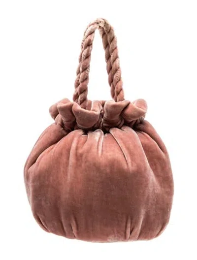Pre-owned Staud Velvet Grace In Pink