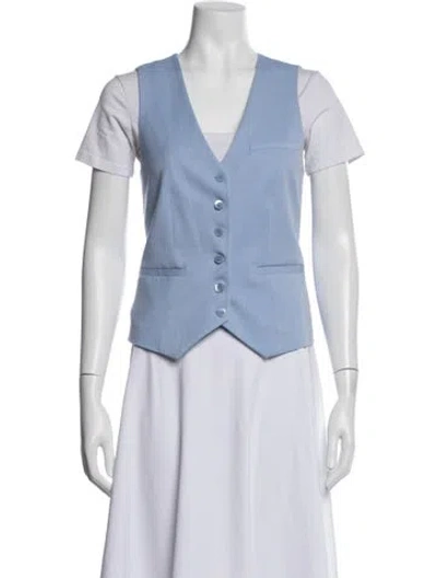 Pre-owned Staud Vest In Blue