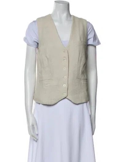 Pre-owned Staud Vest In Neutral