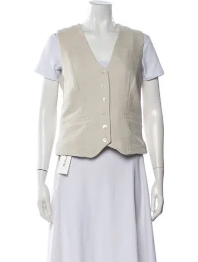 Pre-owned Staud Vest In Neutral