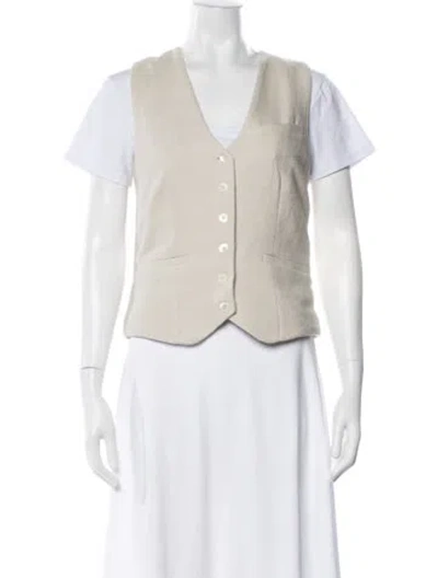 Pre-owned Staud Vest In Neutrals