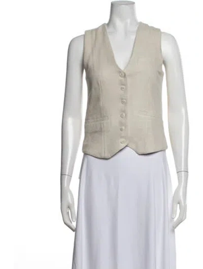 Pre-owned Staud Vest In Neutrals
