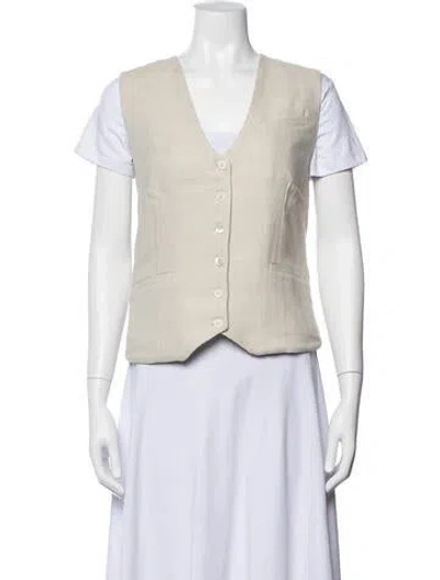 Pre-owned Staud Vest In Neutrals