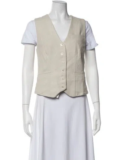 Pre-owned Staud Vest In Neutrals