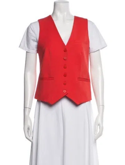 Pre-owned Staud Vest In Red