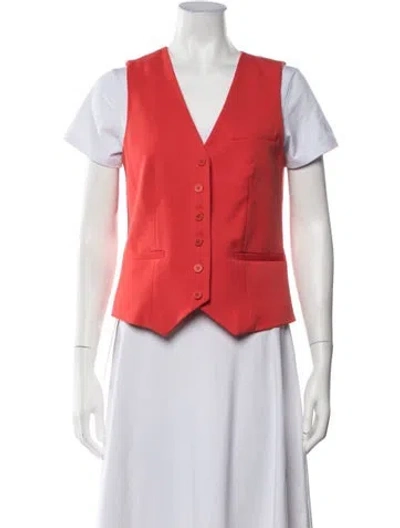 Pre-owned Staud Vest In Red
