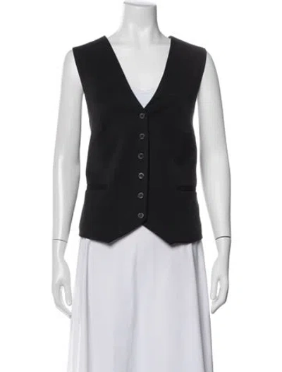 Pre-owned Staud Vest W/ Tags In Black