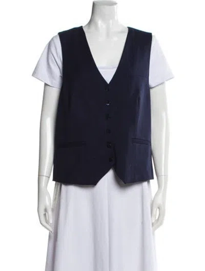 Pre-owned Staud Vest W/ Tags In Blue