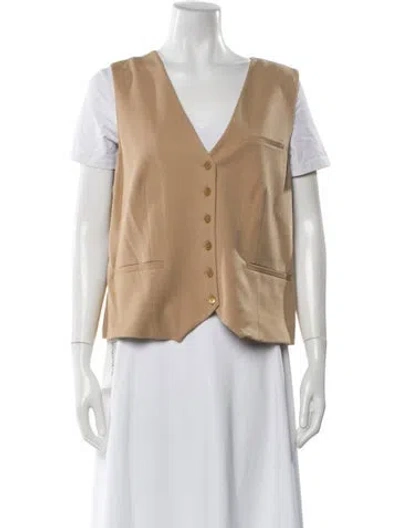 Pre-owned Staud Vest W/ Tags In Neutral