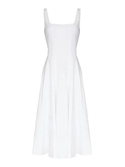 Staud Wells Poplin Mini Dress In White