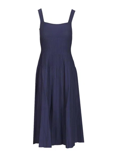 staud ellison rib-knit sleeveless midi-dress STAUD Ellison Dress Black