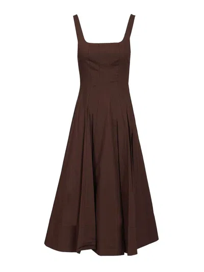 Staud Vestido Midi - Marrón In Brown
