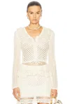 Staud Vienna Sweater In Ecru