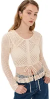Staud Vienna Sweater Ecru In Ecru