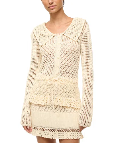 Staud Vienna Sweater In Ecru