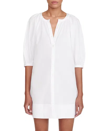 STAUD VINCENT BUTTON FRONT MINI DRESS