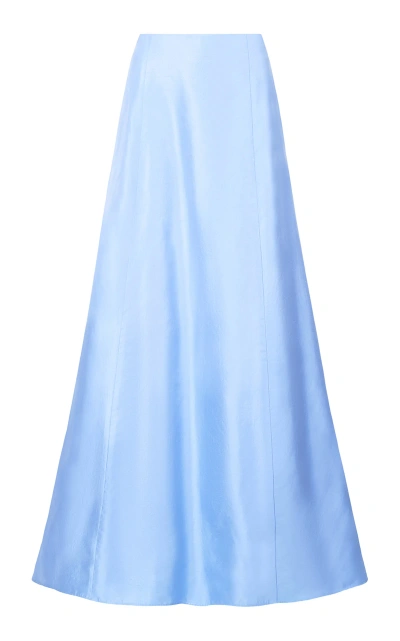 Staud Vincenzo Silk Maxi Skirt In Blue