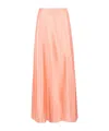 Staud Vincenzo Silk-dupioni Maxi Skirt In Pink