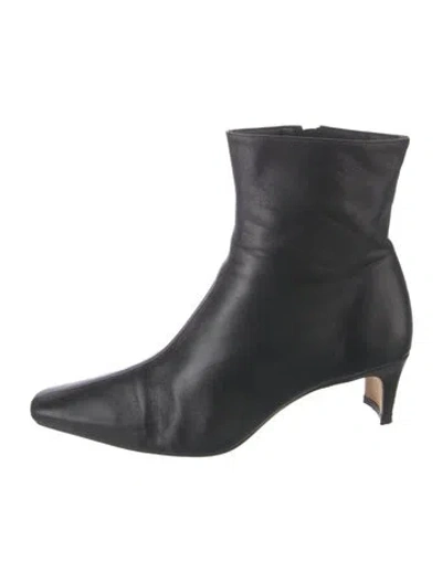 Pre-owned Staud Vintage Leather Boots In Black