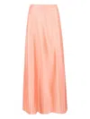 Staud Vincenzo Silk-dupioni Maxi Skirt In ピンク