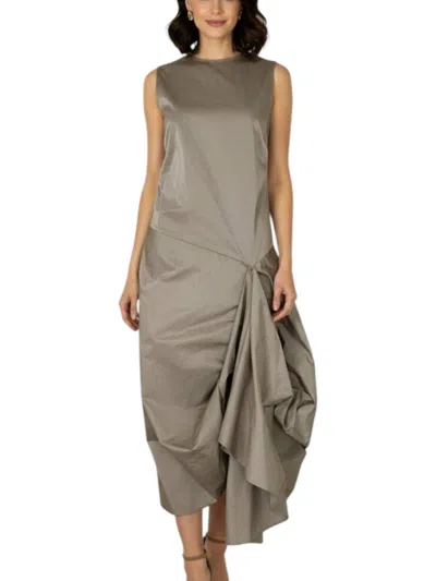 Staud Viola Sleeveless Dress In Fawn In Brown