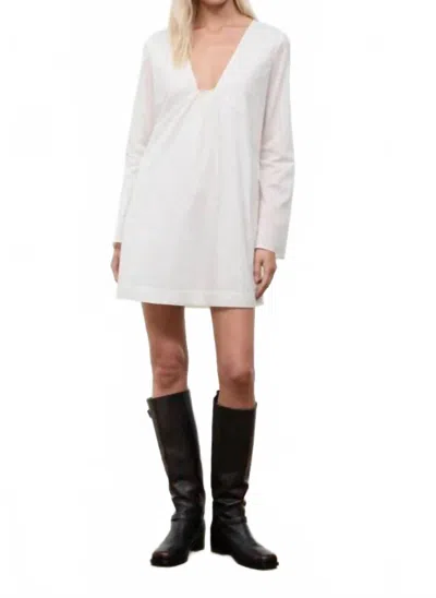 Staud Vivi Long Sleeve Dress In Ivory In White