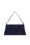 Staud Vivi Faux Suede Crossbody Bag In Blue