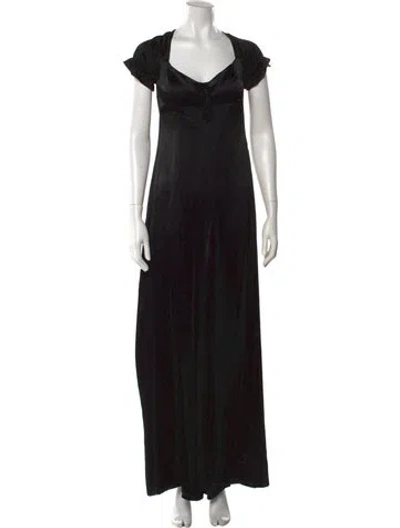 Pre-owned Staud V-neck Jumpsuit In Black