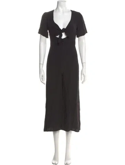 Pre-owned Staud V-neck Jumpsuit In Blue