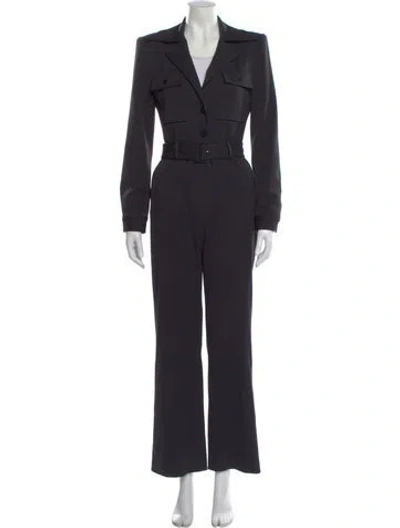 Pre-owned Staud V-neck Jumpsuit In Blue
