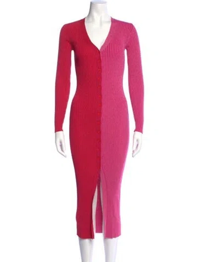 Pre-owned Staud V-neck Long Dress