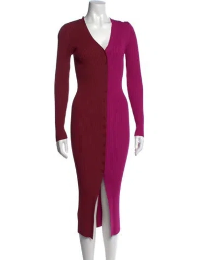 Pre-owned Staud V-neck Long Dress