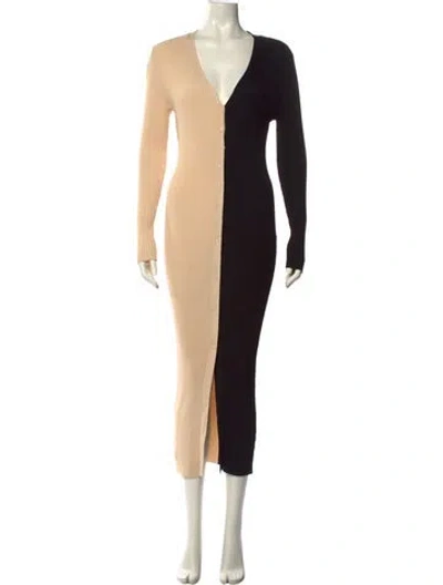 Pre-owned Staud V-neck Long Dress