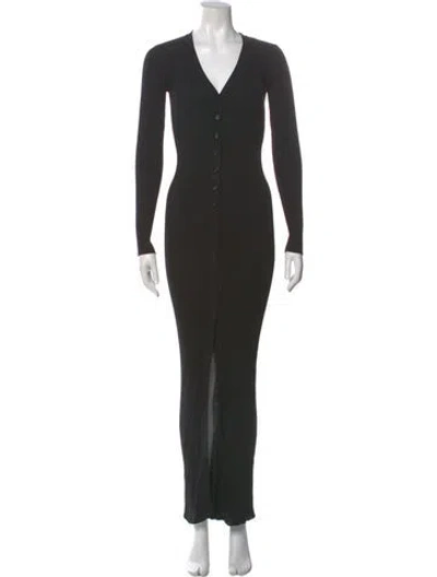 Pre-owned Staud V-neck Long Dress In Multi