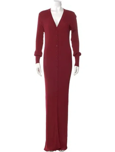 Pre-owned Staud V-neck Long Dress W/ Tags In Multi