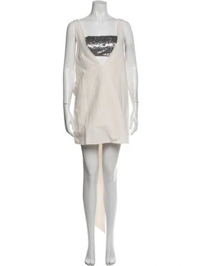 Pre-owned Staud V-neck Mini Dress W/ Tags