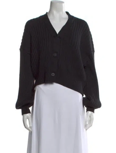 Pre-owned Staud V-neck Sweater In Black